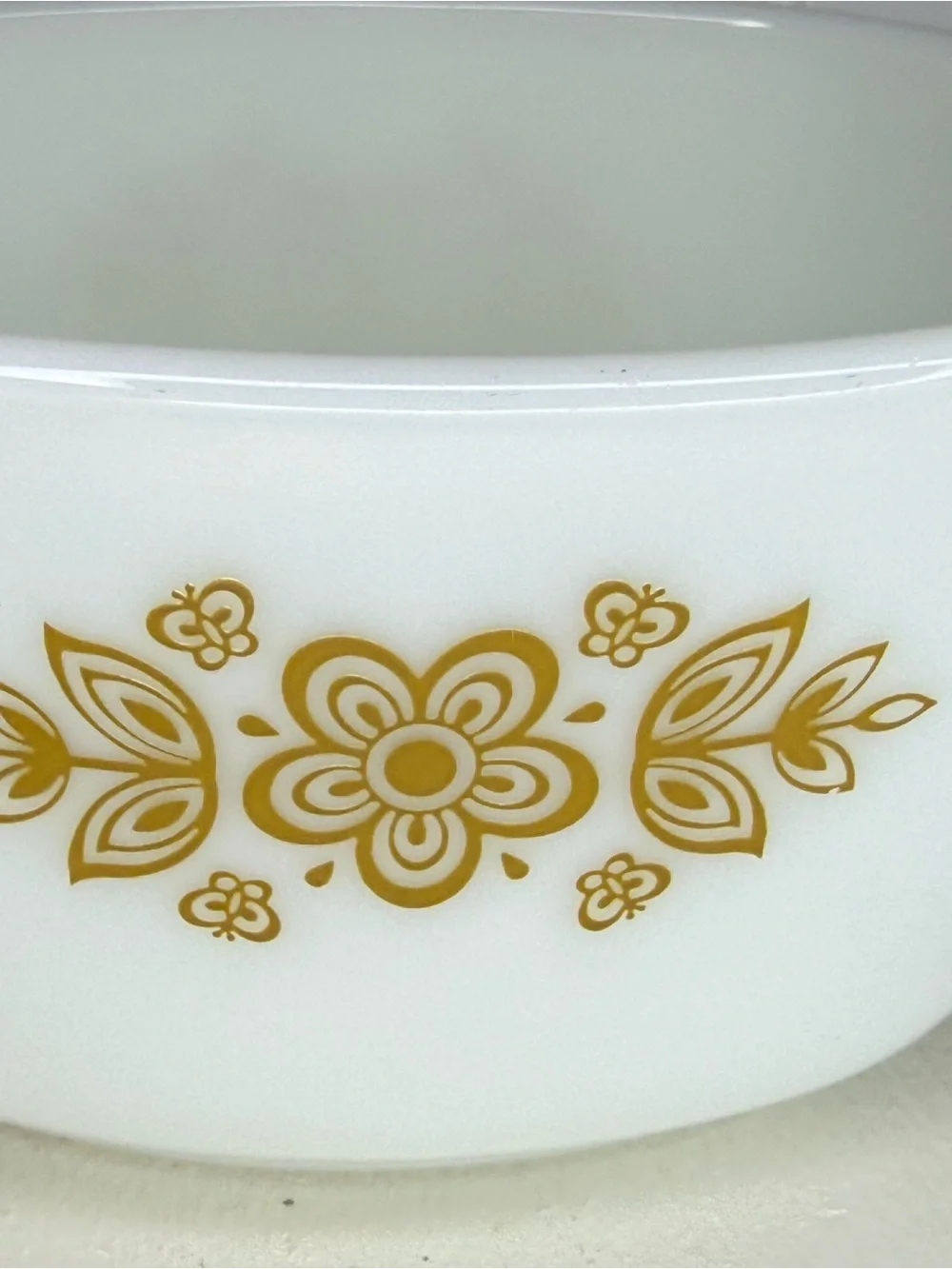 Pyrex BUTTERFLY GOLD # 77-B Gravy Boat and # 77-U Underplate Vintage